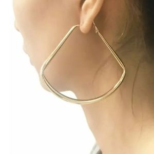 70mm Big Fanned Hoop Women Earrings
